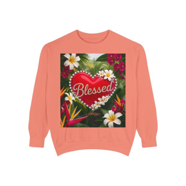 Sweatshirt Unisex with our Inspirational "Blessed" 'Solid Red Heart' Design!! Faith Apparel Gospel Fashion Jumper, Pullover - Image 13
