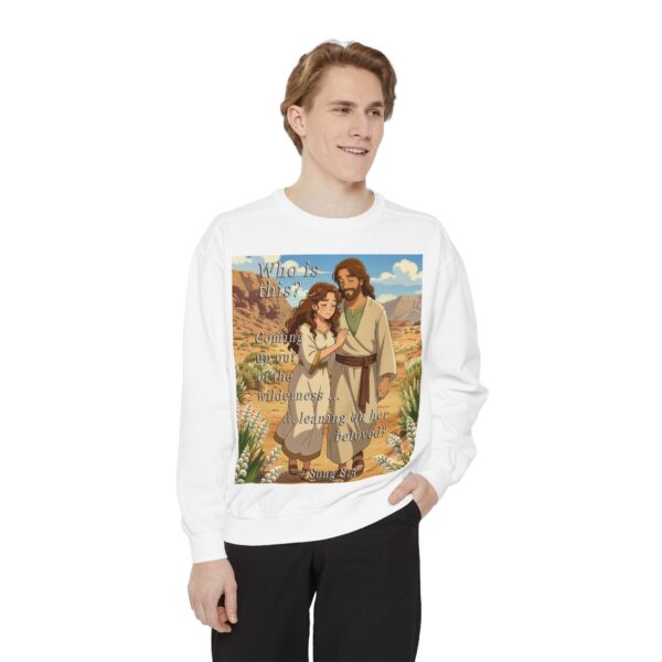 Sweatshirt Unisex Inspirational-with our "Who is this?" from Song of Solomon 8:5 design in ANIME style! Faith Apparel Gospel Fashion Jumper, Pullover - Image 9