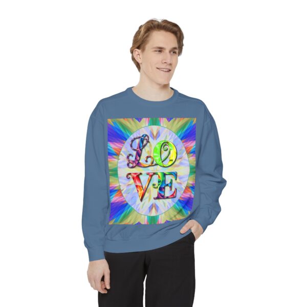 Sweatshirt Unisex with our inspirational  "Love" 'kaleidoscope' Design!! Faith Apparel Gospel Fashion Jumper, Pullover - Image 3