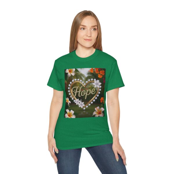 Our "Hope" Inspirational 'Diamond Ring Heart' Design Vintage Christian Faith Apparel Unisex Cotton T-Shirt, Thoughtful Quote, Philippians 4:8 - Image 16