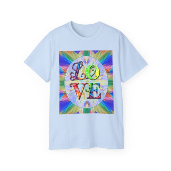 Our inspirational "Love" 'kaleidoscope' Design!! on a Christian Unisex Cotton T-Shirt, Faith Spiritual Apparel, Love Gift - Image 19