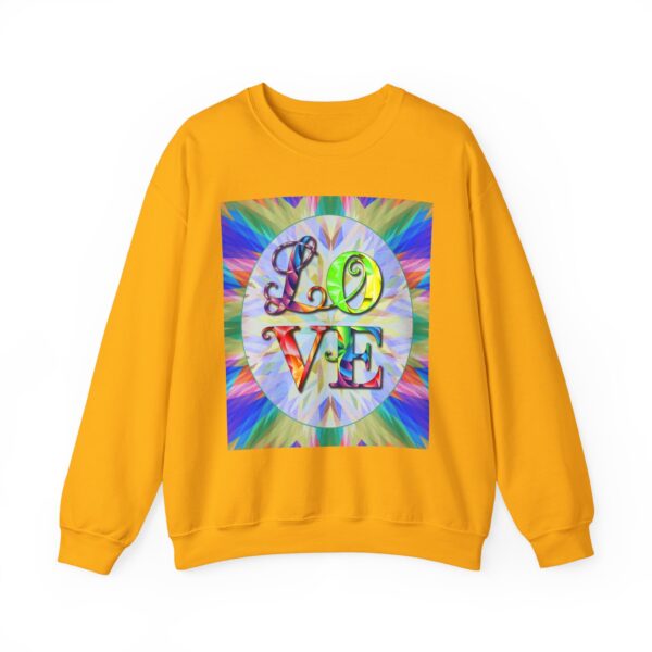 Crewneck Sweatshirt-with our inspirational "Love" 'kaleidoscope' Design!! Vintage Inspired Faith Apparel, Gospel Fashion Unisex Heavy - Image 13