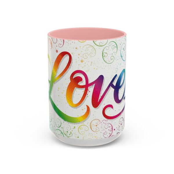 Our inspirational "Love" 'spirals' Ceramic Accent Coffee Mug Design is Perfect for Wedding Gifts, Inspirational Decor - Image 25