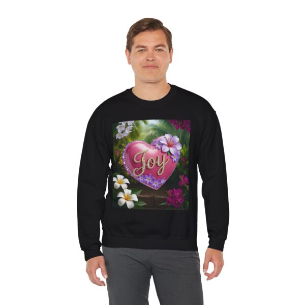Crewneck Sweatshirt-with our inspirational "Joy" 'Solid Pink Heart' Design!! Vintage Inspired Faith Apparel, Gospel Fashion Unisex Heavy - Image 9