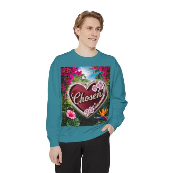 Sweatshirt Unisex Inspirational-with our "Chosen" 'Solid Red Heart' Design! Christian Uplifting Faith-Based Apparel Gospel Philippians 4:8 - Image 16