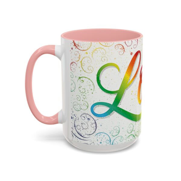 Our inspirational "Love" 'spirals' Ceramic Accent Coffee Mug Design is Perfect for Wedding Gifts, Inspirational Decor - Image 27
