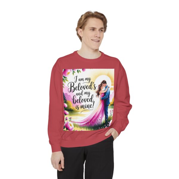 Sweatshirt Unisex with our inspirational "I am my Beloved's" from Song of Solomon design! Faith Apparel Gospel Fashion Jumper, Pullover - Image 9