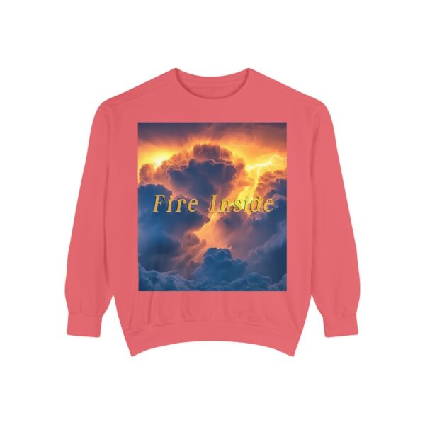 Sweatshirt Unisex Inspirational with our 'Storm Light' "Fire Inside" design! Beauty of Creation Tropical Storm, Jumper, Gift Nature Lovers - Image 31
