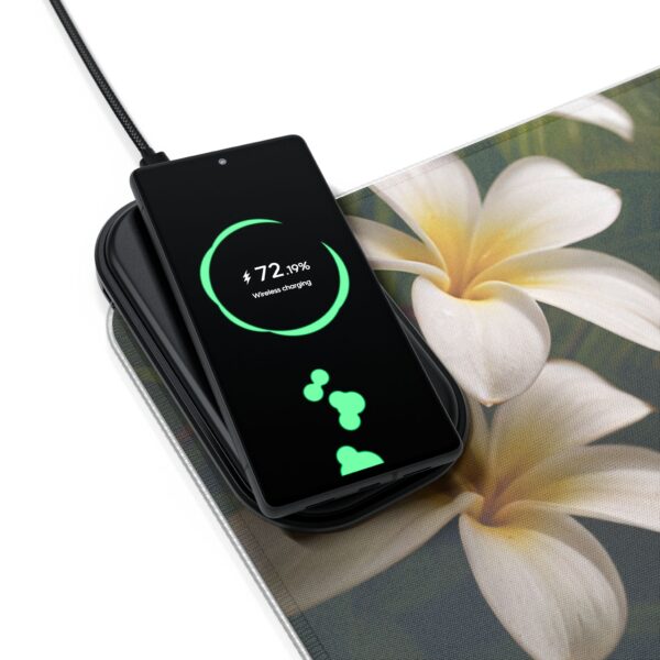 LED + Wireless Charger Gaming Mouse Pad with "Love" 'Diamond Ring Heart' Design, Gaming Desk Accessory, Tech Gift, Home Office Gamer Essentials - Image 6