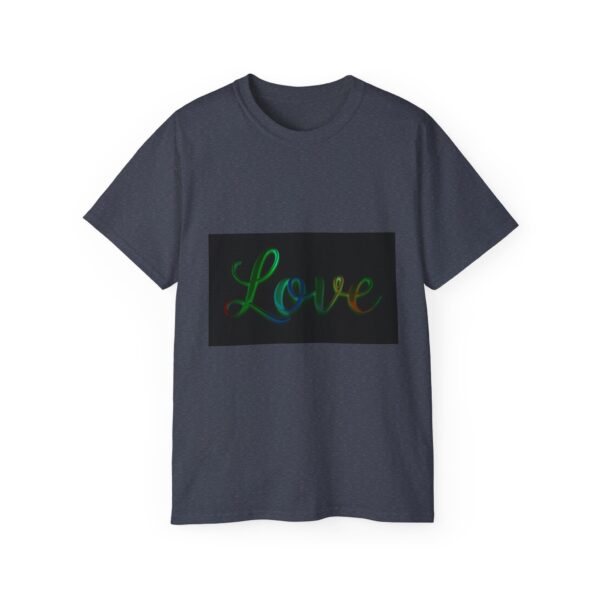 Our inspirational "Love" 'light in darkness' Design!! on a Christian Unisex Cotton T-Shirt, Faith Spiritual Apparel, Love Gift - Image 23
