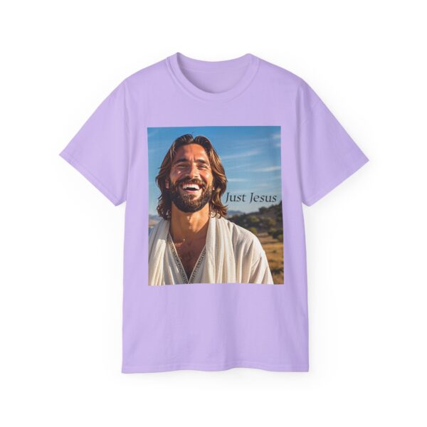 Our inspirational "Just Jesus" Design!! on a Christian Unisex Cotton T-Shirt, Faith Spiritual Apparel, Love Gift - Image 23