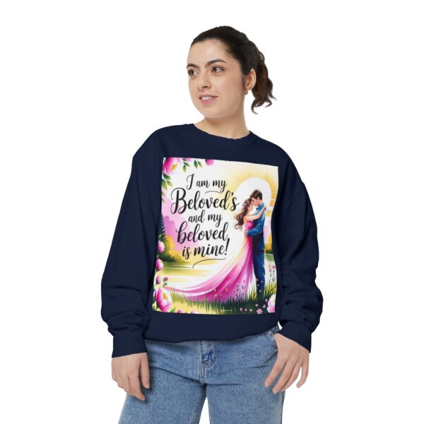 Sweatshirt Unisex with our inspirational "I am my Beloved's" from Song of Solomon design! Faith Apparel Gospel Fashion Jumper, Pullover - Image 37